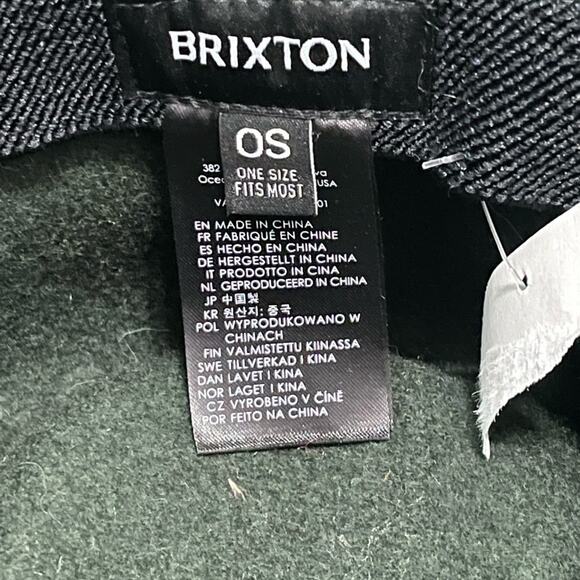 Brixton Fedora Hat Wide Brim Wool Moss Green New One Size - Picture 4 of 5